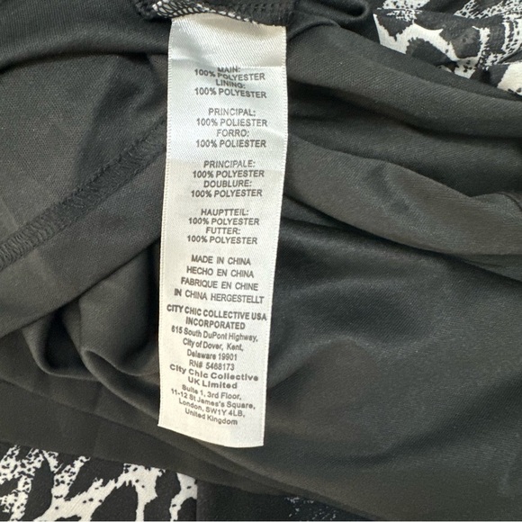 Arna York Collection Bella Overlay Top Black Animal Print Size 18 20 - Picture 7 of 7